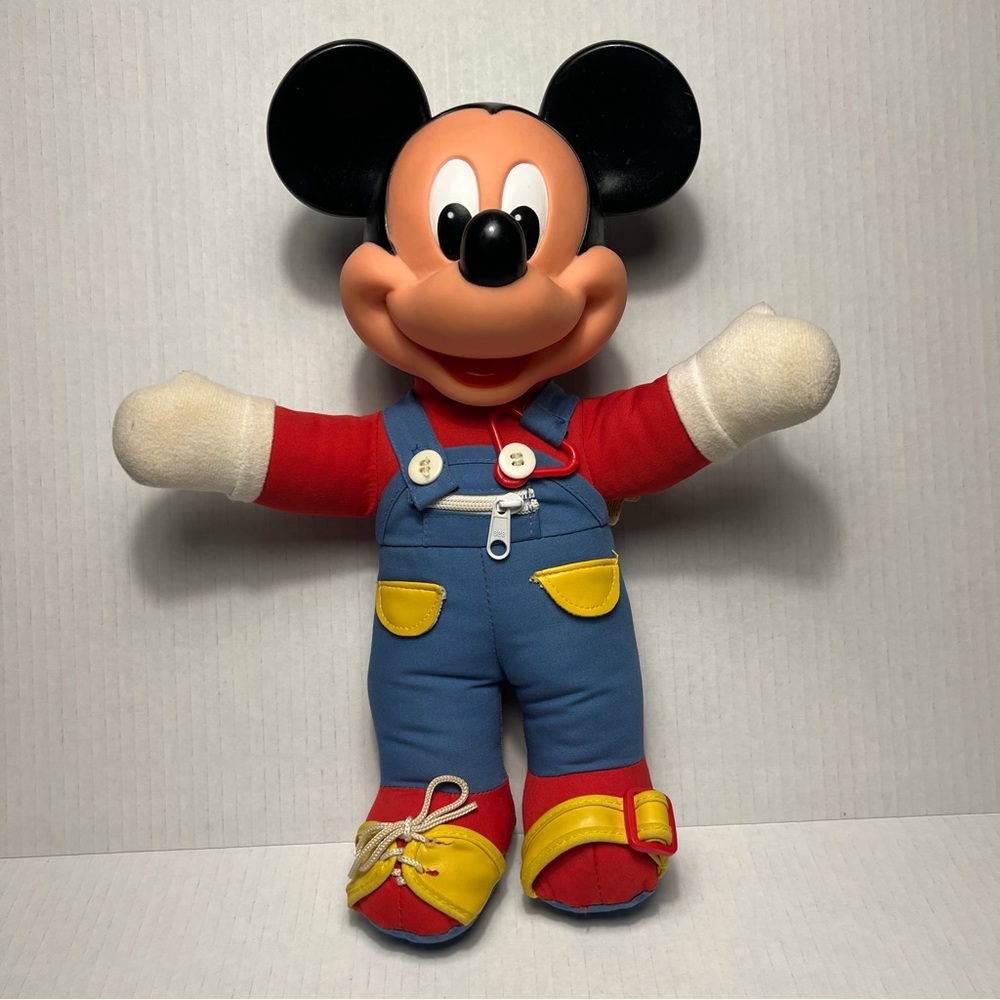 Vintage Learn To Dress 14” Mickey Mouse Plush Doll